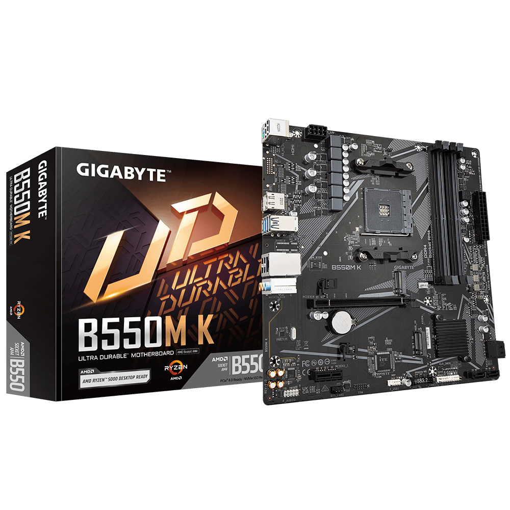 Mainboard Gigabyte B550M K (AMD B550/ AM4/ M-ATX/ DDR4)